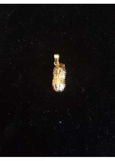 Фън шуй висулка медальон със символа за богатство и здраве позлатен с 14 карата злато